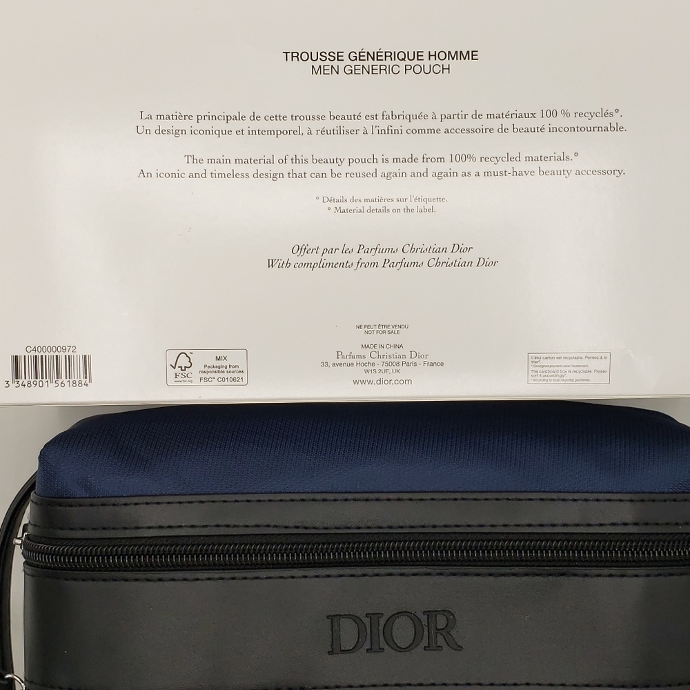 DIOR Cosmetics Bag Blue Black - Picture 12 of 13